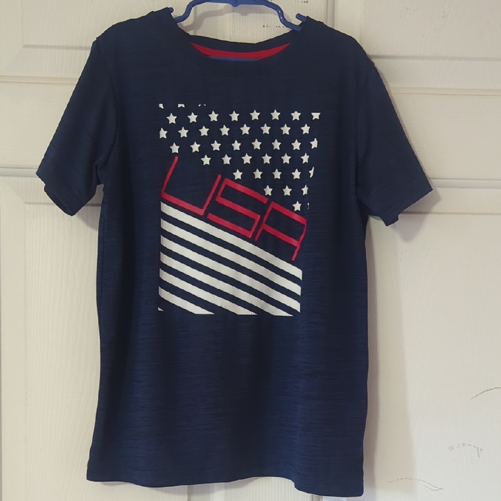 USA Blue and Red Short Sleeve Tees